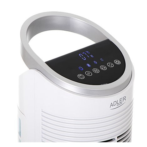 Adler | AD 7855 | Tower Air Cooler | White | Diameter 30 cm | Number of speeds 3 | Oscillation | 60 W | Yes - 4
